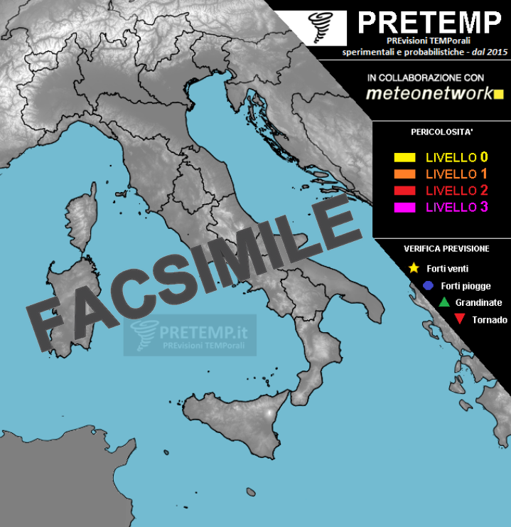 Cartina nazionale facsimile
