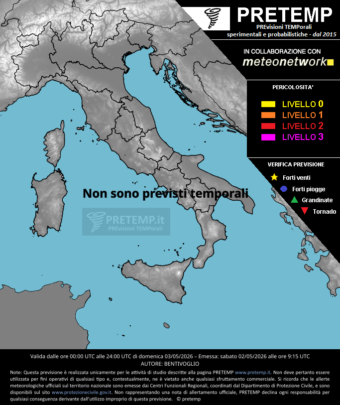 Mappa previsione del 04 maggio 2026