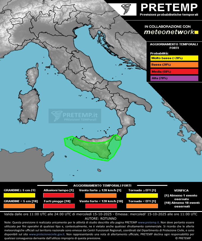 Mappa previsione del 01 aprile 2026