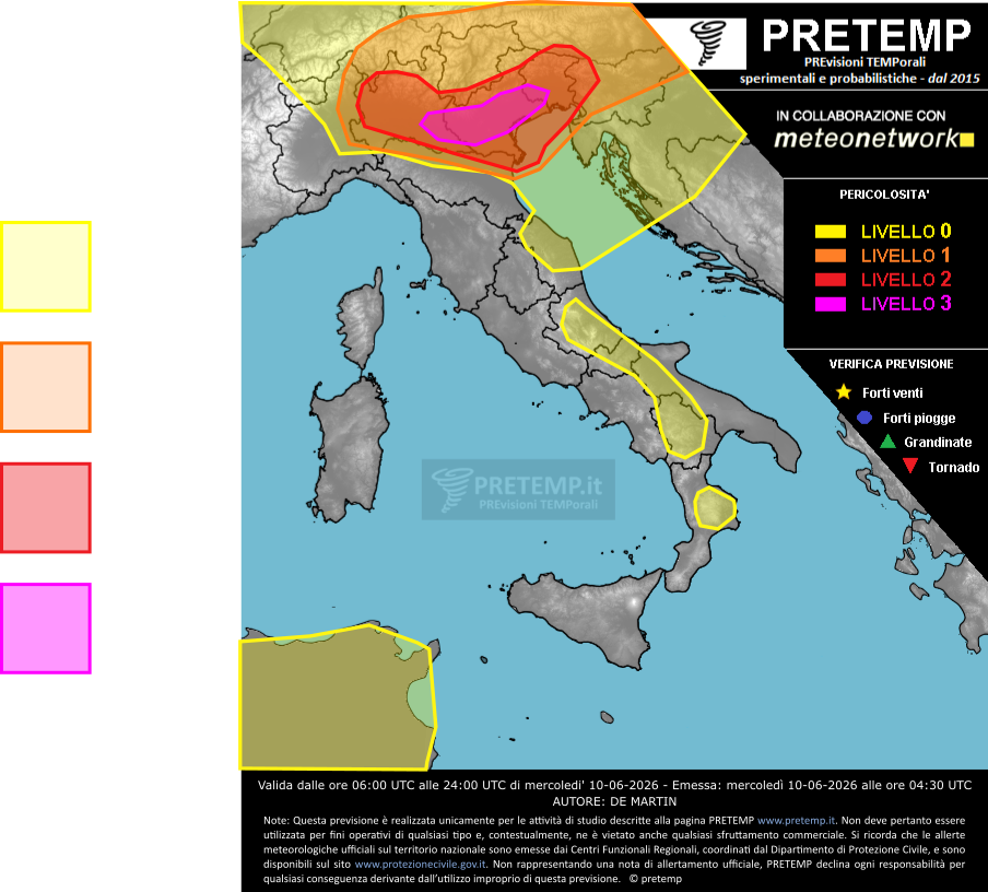 Mappa previsione del 16 giugno 2026
